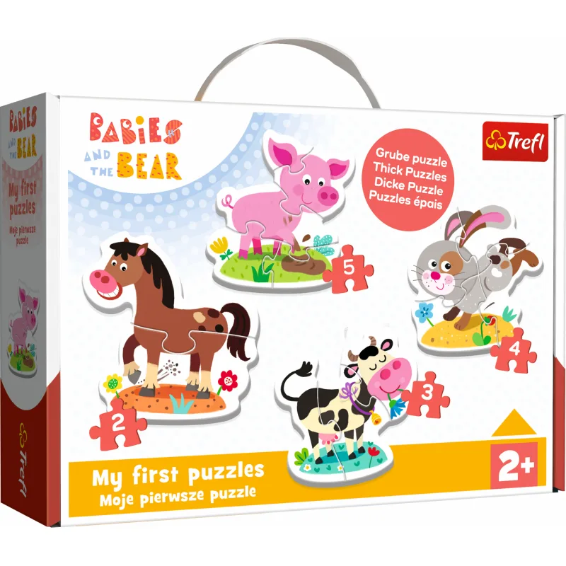 Trefl Baby puzzle Na farme 4v1 (2,3,4,5 dielikov)