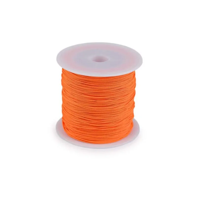 Polyesterová šnúrka PES 0,8 mm - oranžová