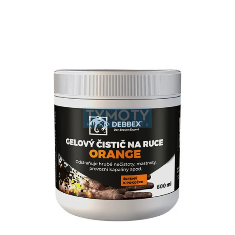 Debbex Gélový čistič na ruky ORANGE - 600 ml plastová dóza