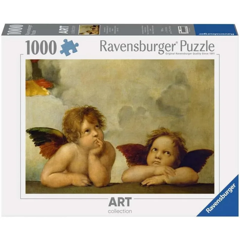 Puzzle Ravensburger 1000 dielikov Art Collection: Raffael - Cherubíni (detail Sixtínskej madony)