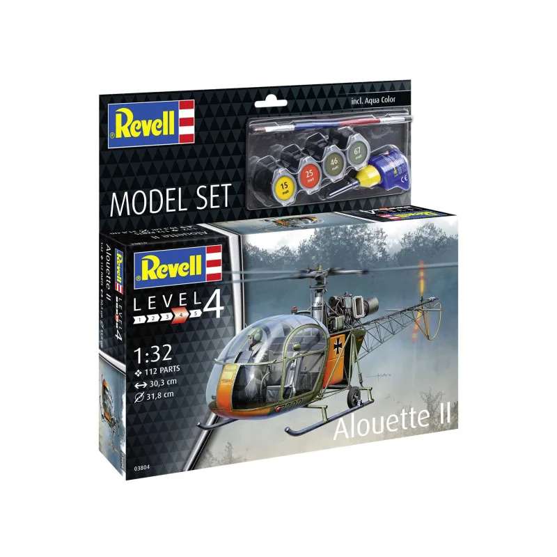 Revell ModelSet vrtuľník 63804 - Alouette II (1:32)