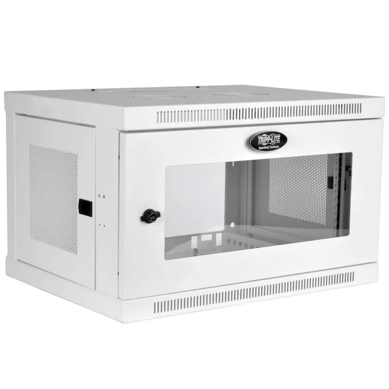 EATON Skříň SmartRack 6U, Š=600mm, Hl=450mm, hloubka pro přepínače, prosklené dveře, montáž na stěnu, bílá SRW6UWG