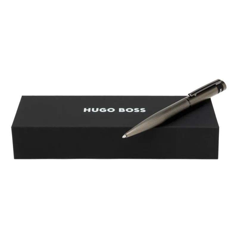 Guľôčkové pero Hugo Boss Loop Diamond Gun HSW3674D - čierna matná