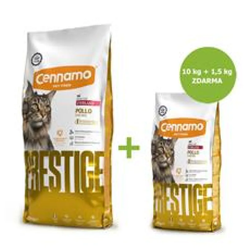 Prestige Cat Sterilized Chicken 10kg + 1,5kg ZDARMA