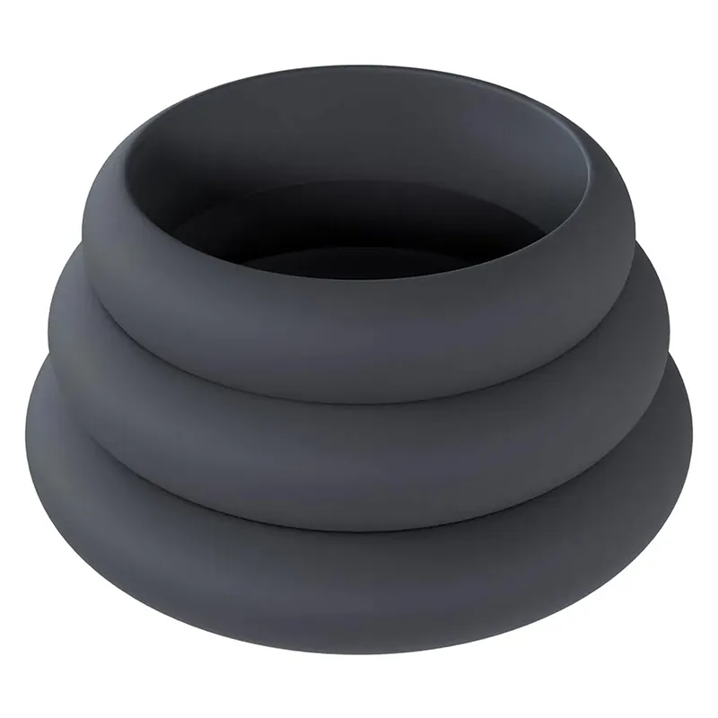 Shots Wide O Silicone Cockring Set L,XL,XXL (3ks)