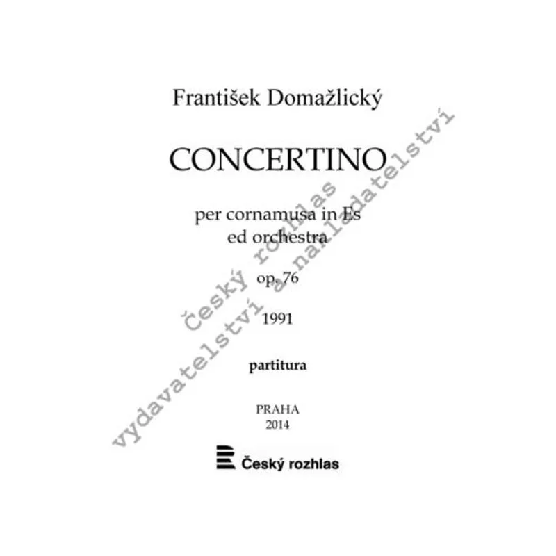 Český rozhlas Concertino pro dudy in es a orchestr op. 76