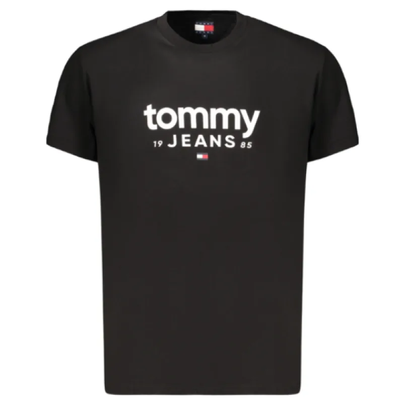 Pánske Tričko s krátkym rukávom TOMMY HILFIGER Bavlna Logo Slim Fit - čierna XL