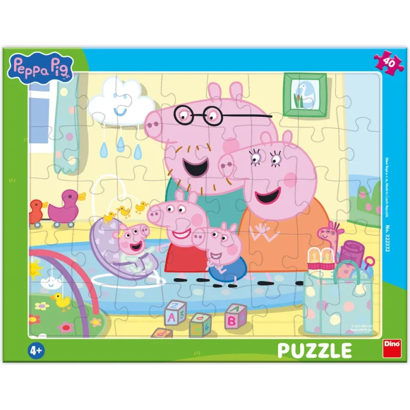 Puzzle pre deti Dino 40 dielikov Peppa Pig: Súrodenci