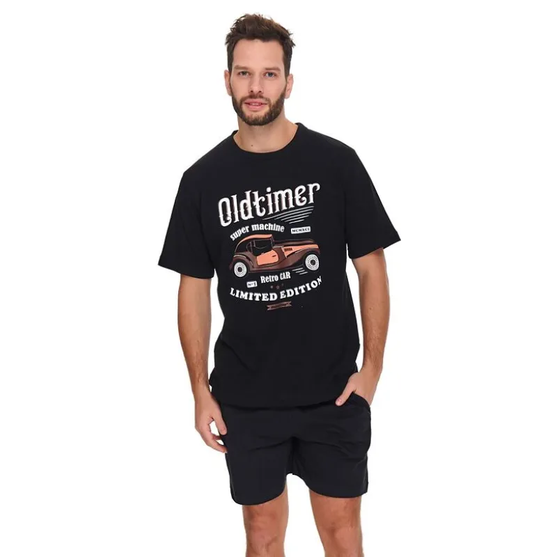 Pánske pyžamo Oldtimer čierne S
