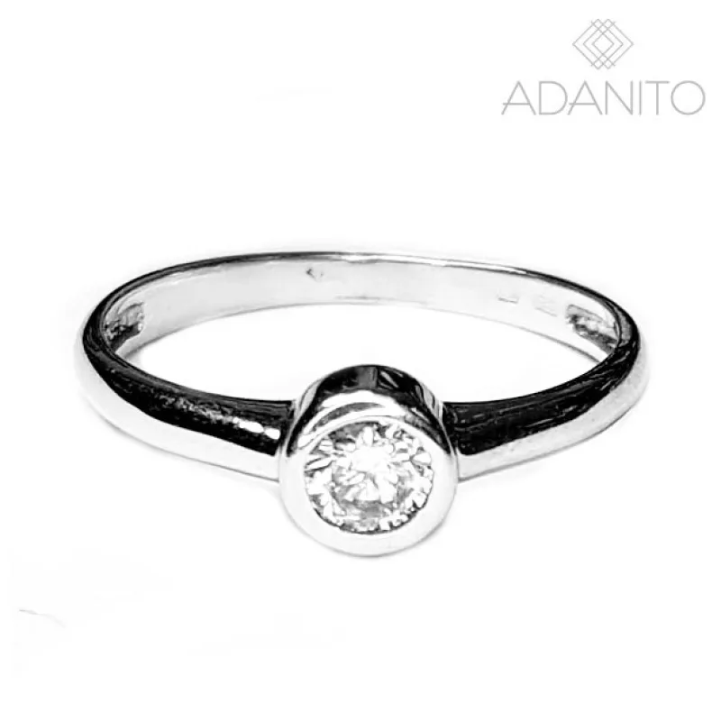 Zlatý prsteň z bieleho zlata ADANITO BRR0052S, 54, 1.91 g