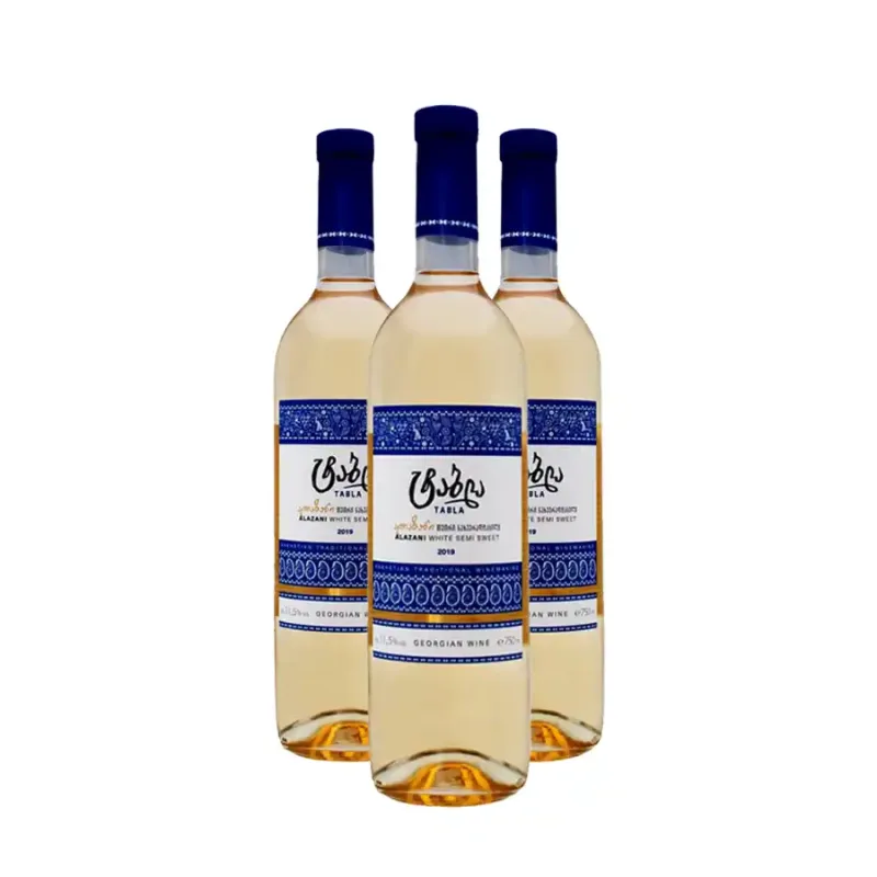 Tabla 3x Tabla Alazani Valley biele polosladké víno 12% obj. (holá lahev) degustační sada po 750 ml.