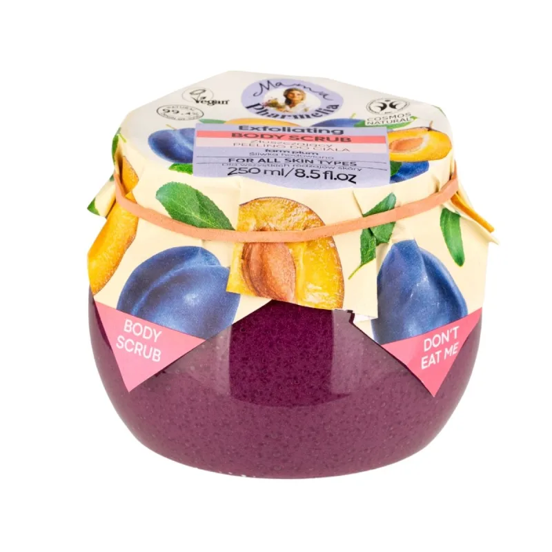 Mama Pharmelia Exfoliačný telový peeling so slivkou - 250 ml -