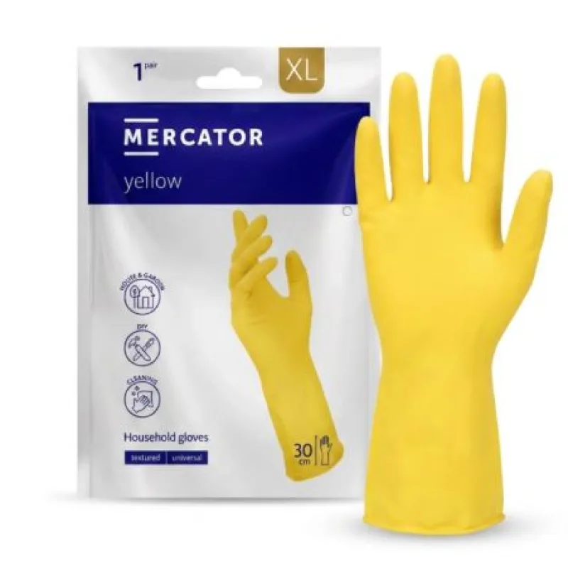 Mercator upratovacie rukavice žlté XL, 1 pár