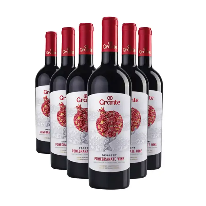 Grante 6x Grante GRANÁTOVÉ VÍNO sladké dezertné 16% obj. (holá lahev) degustační sada po 750 ml.