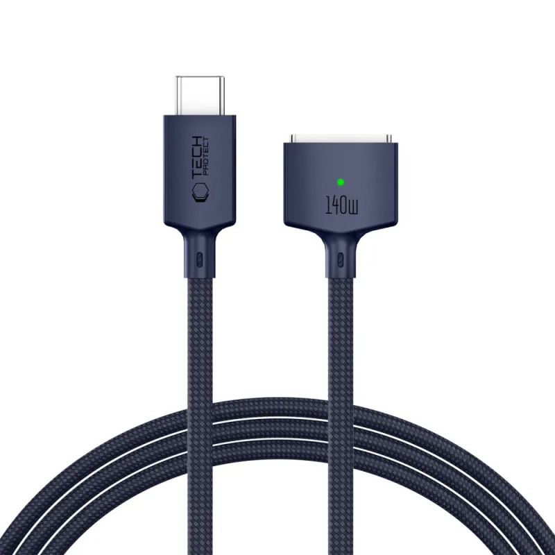Kábel Tech-Protect MMC01 Ultraboost USB-C / USB-C MagSafe 3 140 W 200 cm pre MacBook – námornícka modrá
