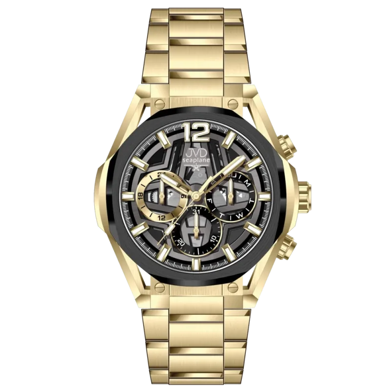 JVD Pánské ocelové vodotěsné ocelové hodinky - chronograf JVD JE1020.2