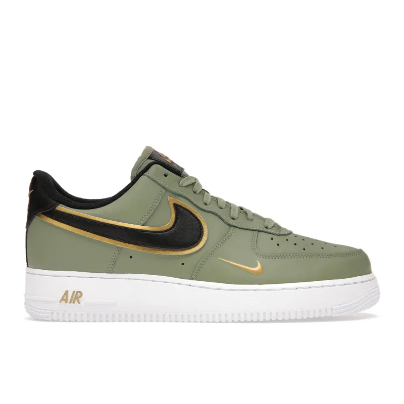 Nike Air Force 1 Low '07 LV8 Double Swoosh Olive Gold Black - 43