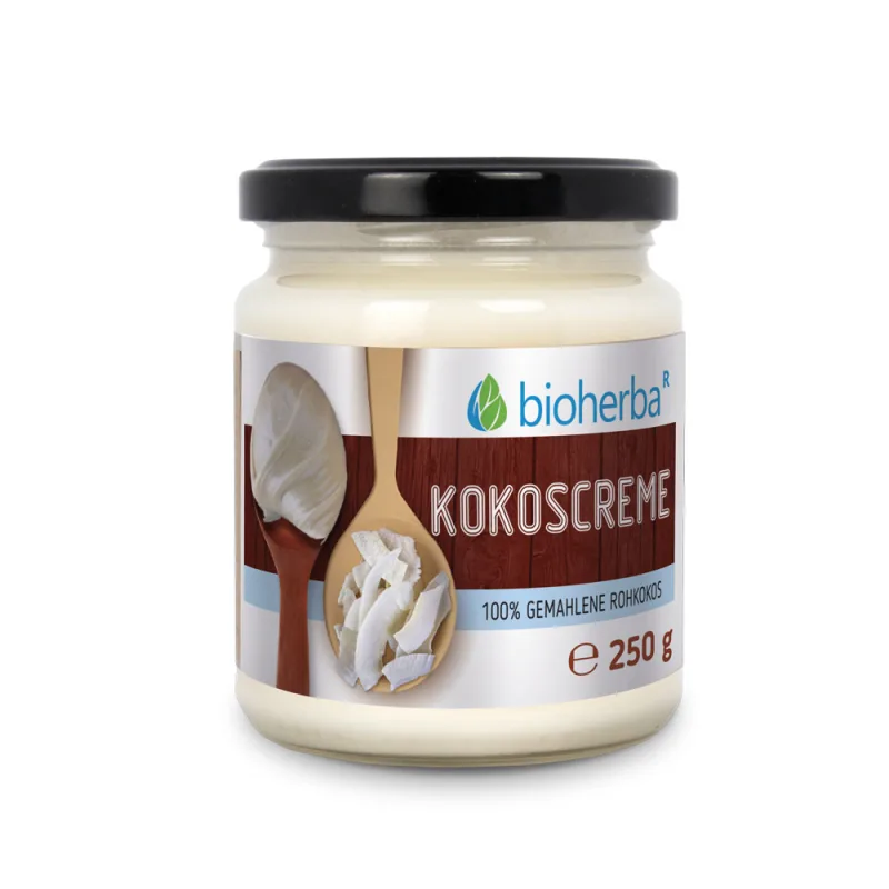 Bioherba 100 % kokosový krém z mletého surového kokosu – 250 g –