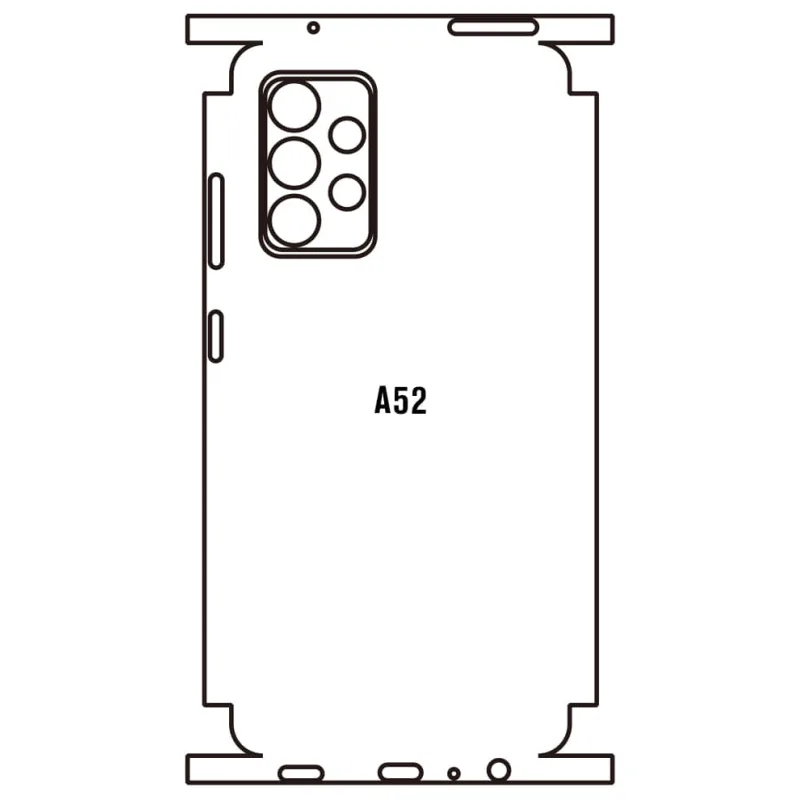 Sunshine Samsung A52 5G / A52 Zadná Hydrogél ochranná fólia Strih: Zadná časť a rám 1, Typ fólie: Matná