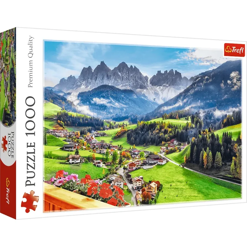 Puzzle Trefl 1000 dielikov Sv. Magdaléna, Dolomity, Taliansko