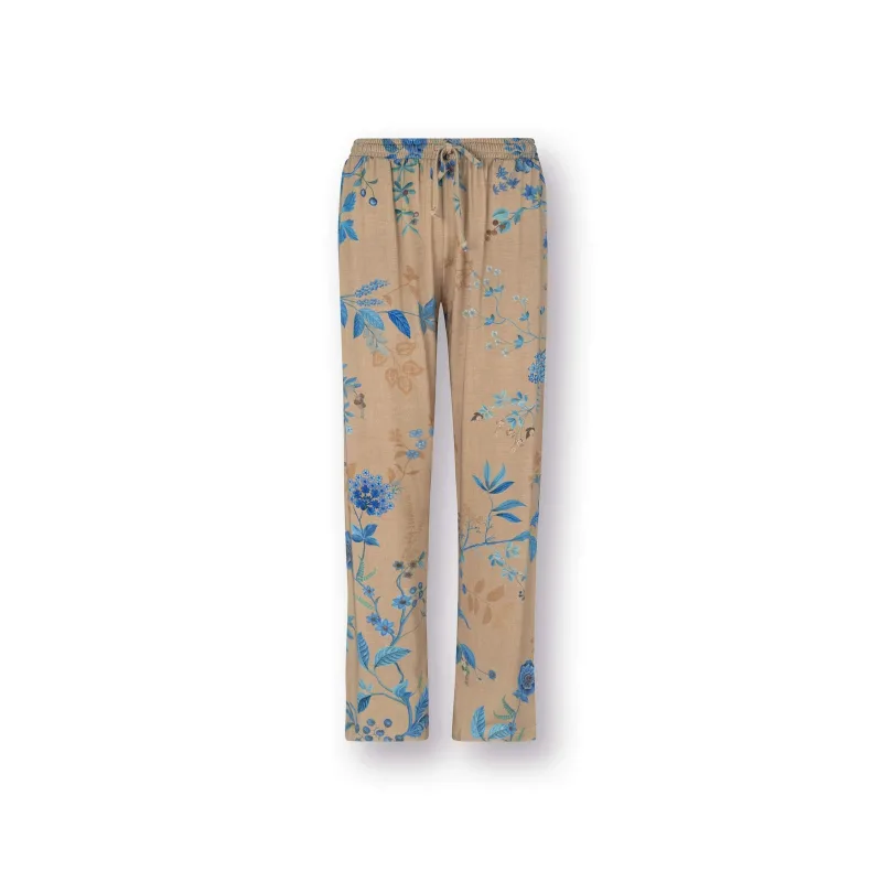 Pip Studio Belin dlouhé kalhoty Marigold, modré-khaki