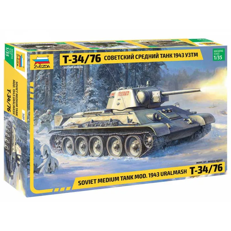 Zvezda Model Kit tank 3689 - T-34/76 mod.1943 Uralmaš (1:35)