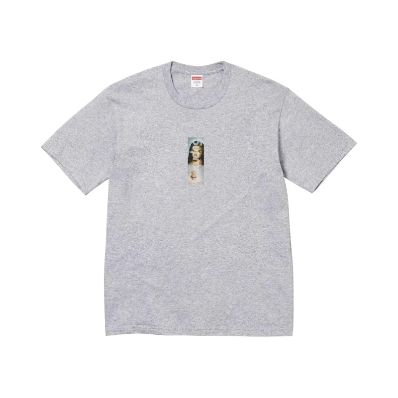 Supreme Prayer Card Box Logo Tee Heather Grey - L