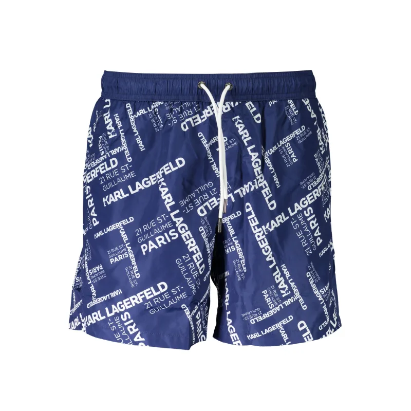 Pánske Plavky KARL LAGERFELD BEACHWEAR - Modrá Farba: Modrá, Veľkosť: S