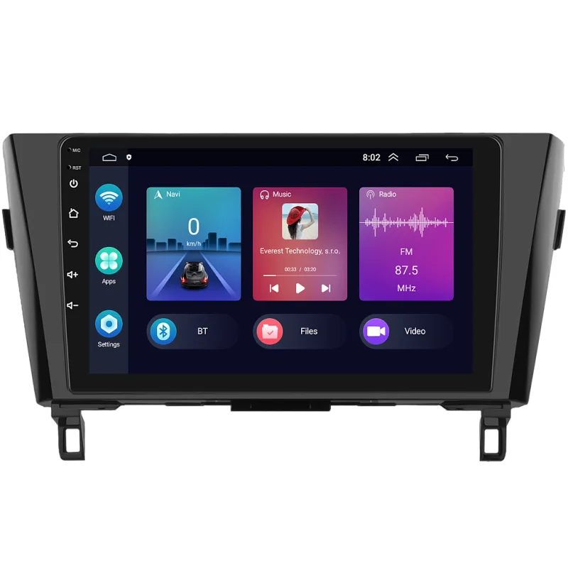 Podofo 2DIN autorádio PEV68 Android, Nissan Qashqai II / X-Trail III B063/A7373