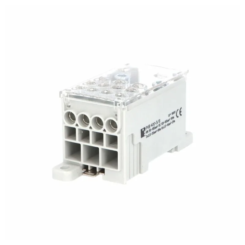 Pollmann Elektrotechnik GmbH Blok pre rozdelenie fáz PVB 400-3/8 Al/Cu 400A vstup 1x185mm2 výstup 3x35mm2+8x16mm2
