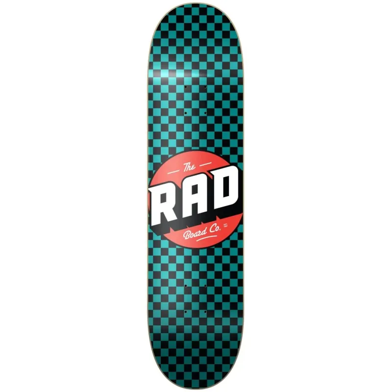 RAD Checker Skate Doska (8.25"|Čierna/Tyrkysová)