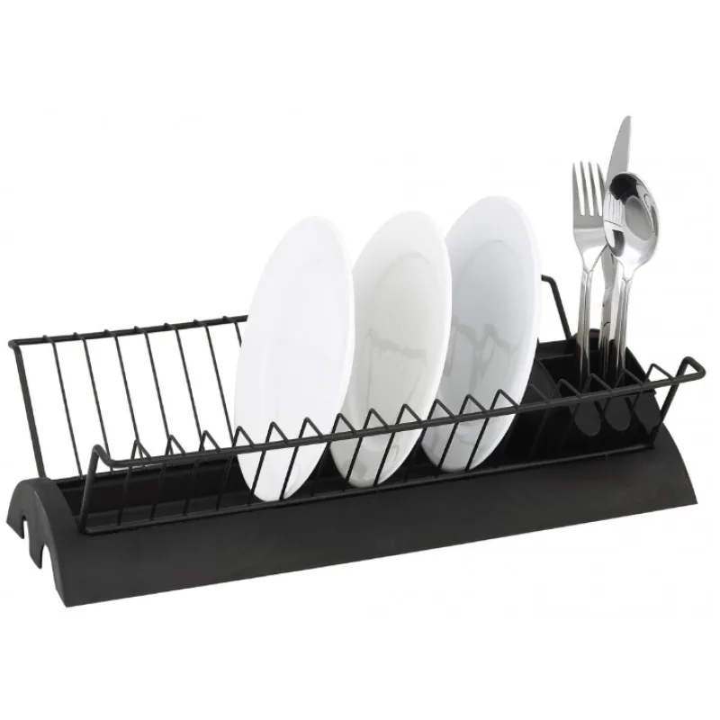 Kompaktný odkvapkávač na riad King Hoff KH-1499 41,5 × 25,5 cm – čierny