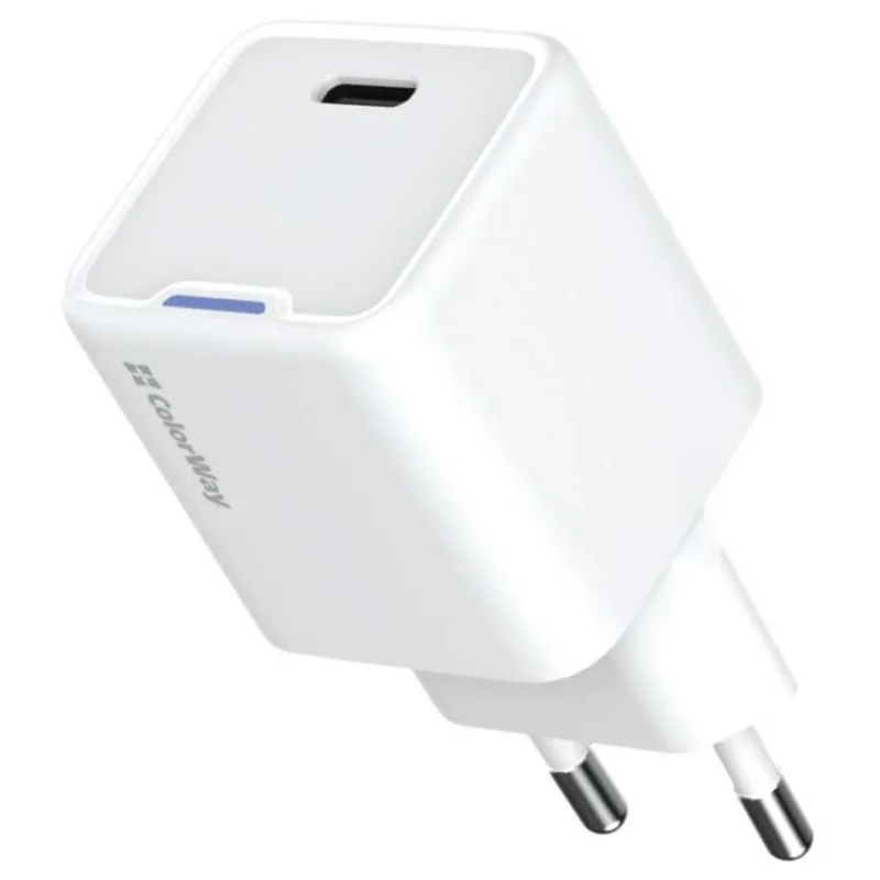 COLORWAY 1x USB-C/ síťová nabíječka/ GaN/ PD/ PPS/ 35W/ Bílá (CW-CHS056PD-WT)