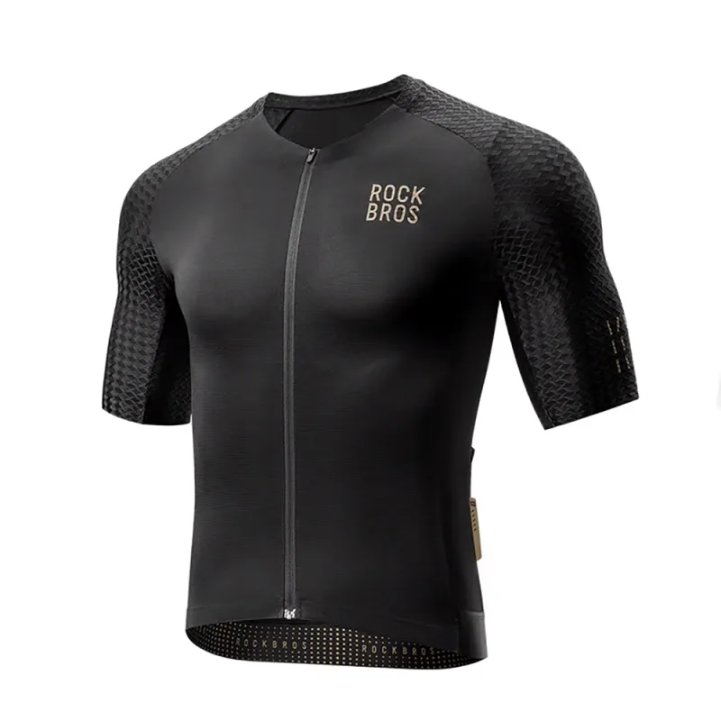 Rockbros YDDX011 Diamond cyklistický dres s krátkym rukávom veľkosť 3XL - čierny