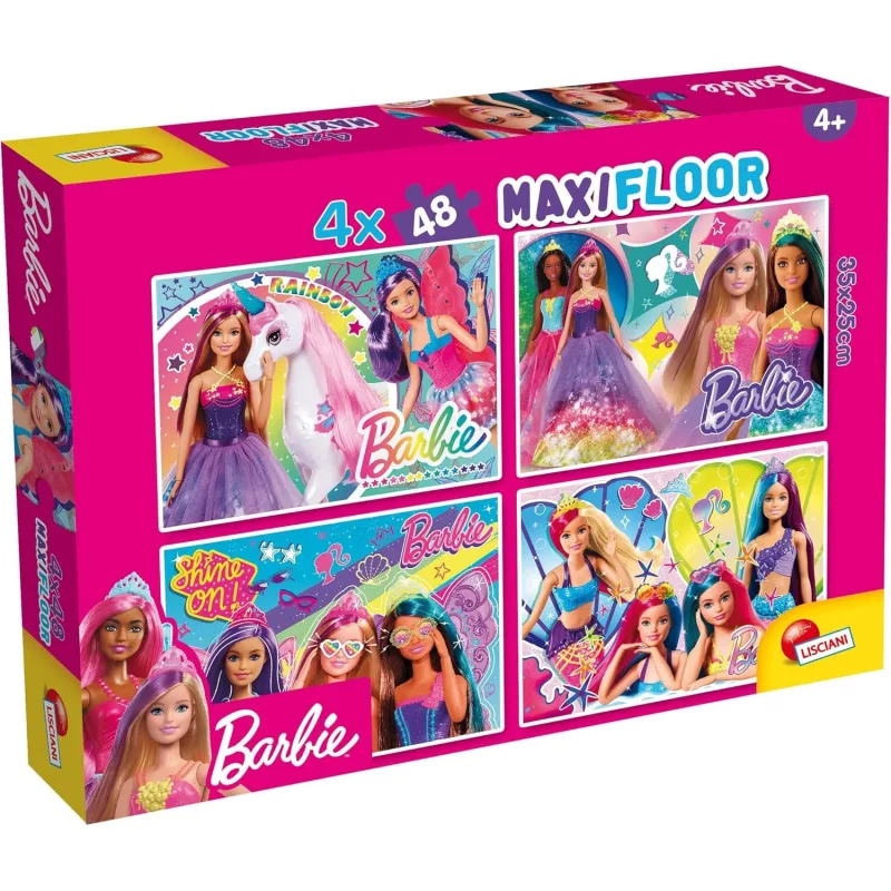 Puzzle pre deti Lisciani MAXI 4x48 dielikov Barbie 4v1