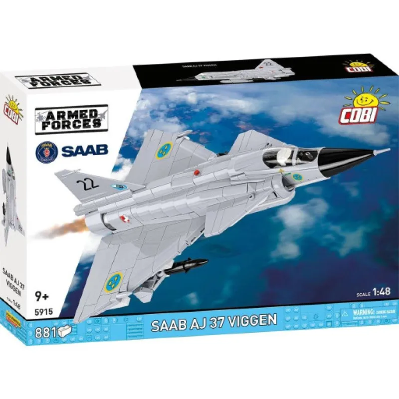Cobi 5915 Armed Forces SAAB AJ37 VIGGEN, 1:48, 881 kostek