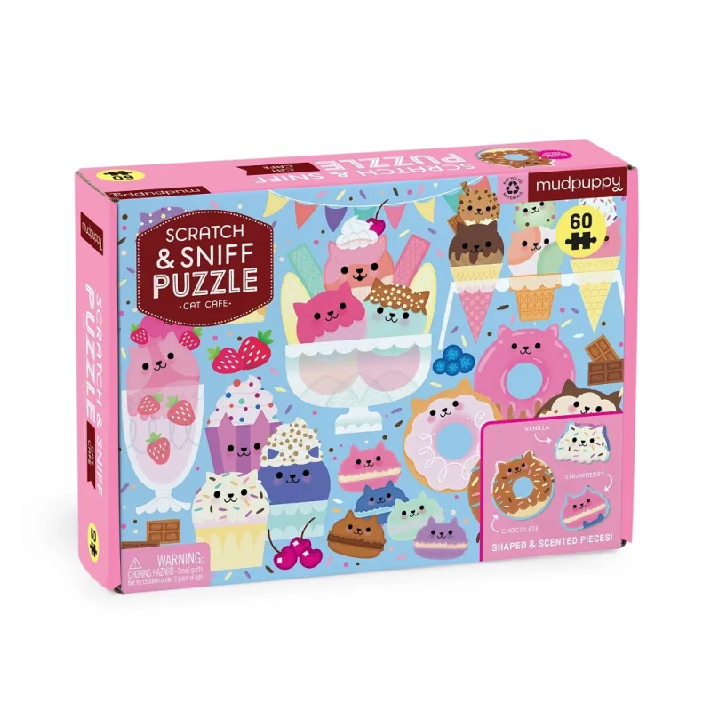 Mudpuppy Mudpuppy Puzzle Mačacia kaviareň 60dielne s vôňou