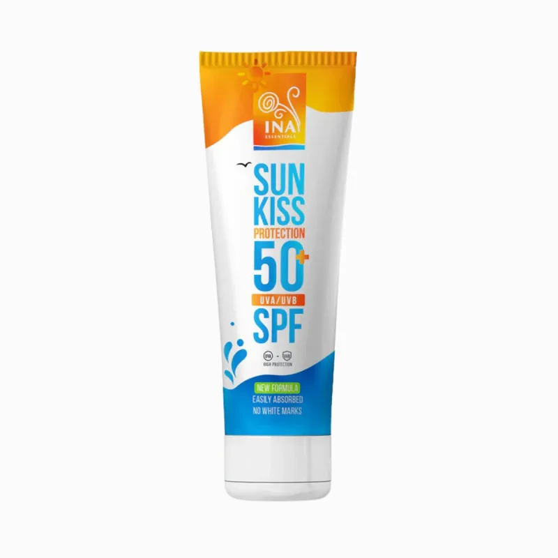 INA Essentials Prírodný opaľovací krém na tvár a telo SPF 50+ s organickou jedľou bielou - 100 ml -