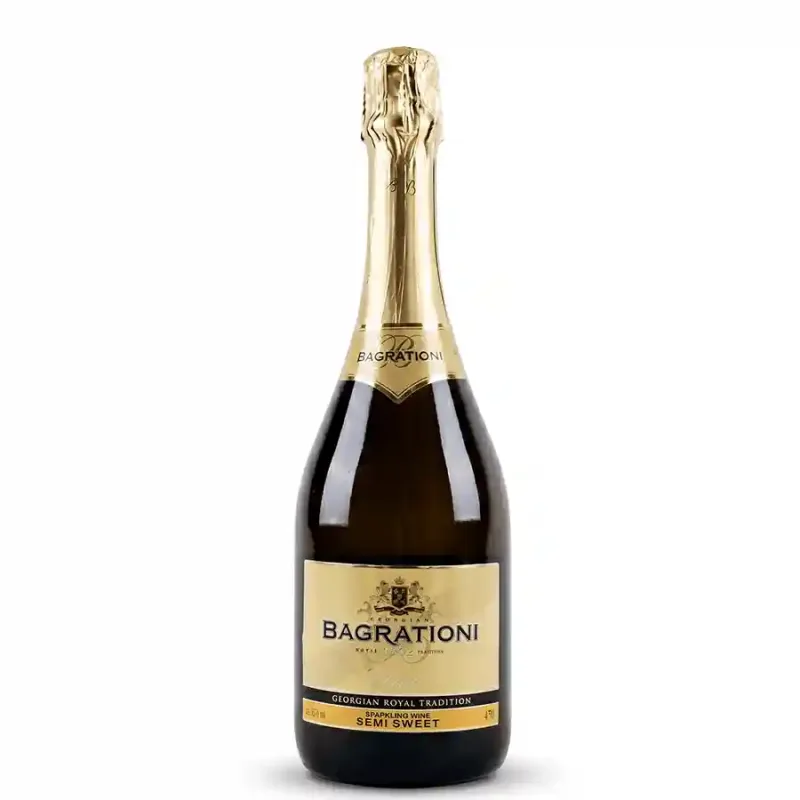 Bagrationi Classic biele polosladké šumivé víno – 0,75 l 12% obj. (holá lahev)