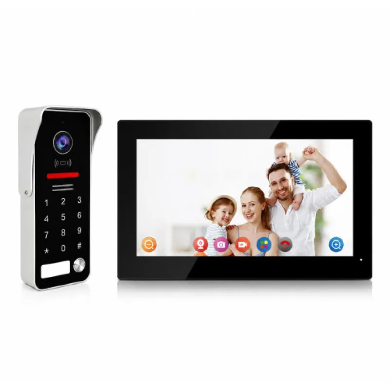 WiFi TUYA videozvonek s RFID čtečkou a kódovou klávesnicí + 7" dotykový monitor | Zoneway ZW-508 + ZW808-7