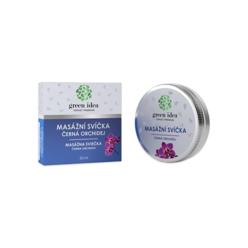 Green idea Masážna sviečka – čierna orchidea 30 ml –