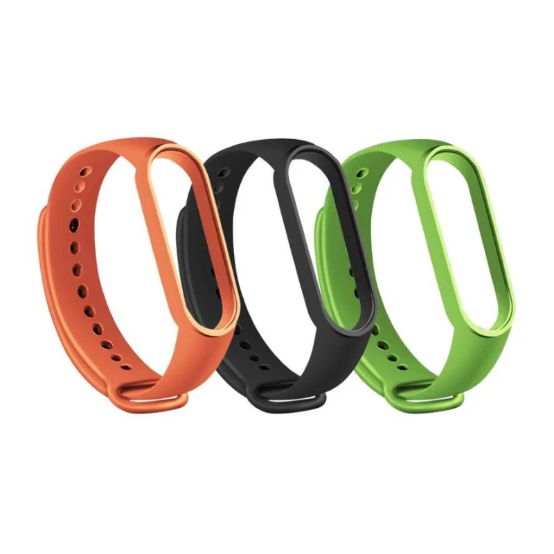 RhinoTech řemínky pro Xiaomi Mi Band 6 (3-pack černá, oranžová, zelená)…