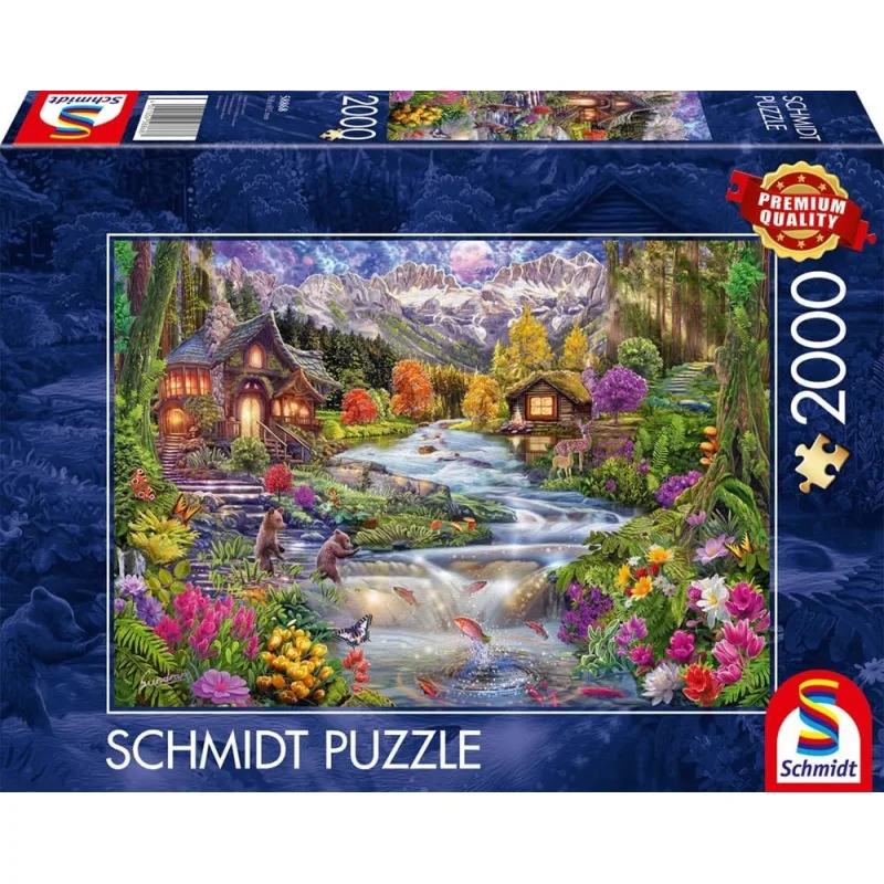 Puzzle Schmidt 2000 dielikov Riečna idyla v horách