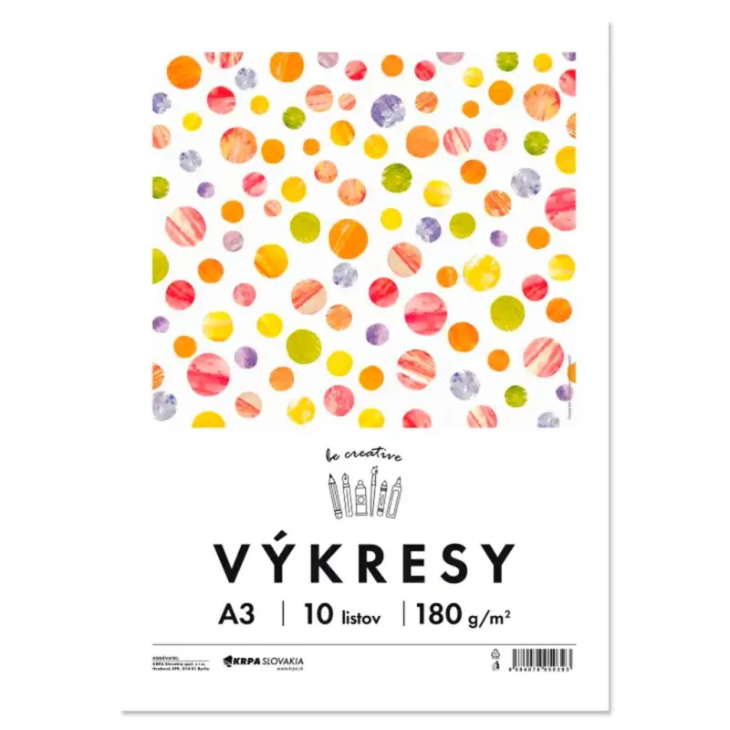 Krpa Výkresy 180 g A3 10 ks farba biela