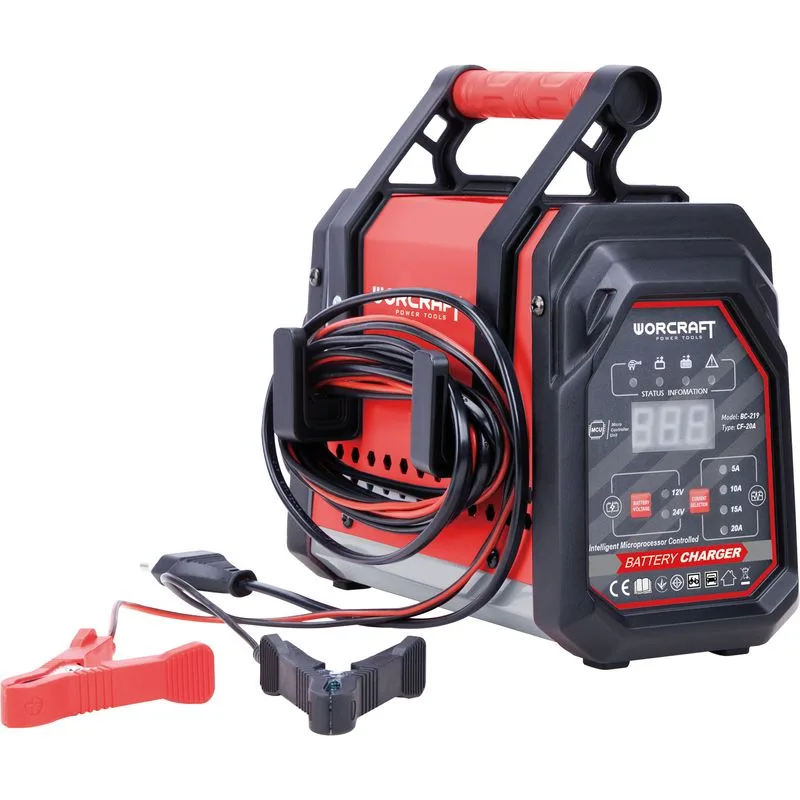 Nabíjačka autobatérií Worcraft BC-219, 12/24 V, 20 A