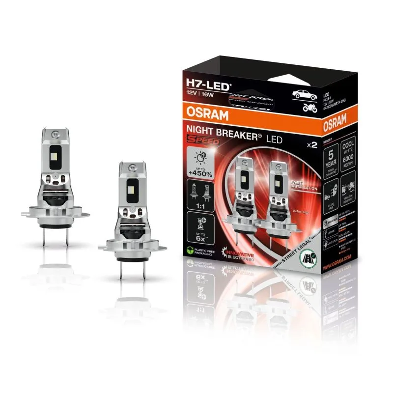 Osram H7 SPEED 2.gen +450% NIGHT BREAKER LED 64210DWNBSP450-2HB 6000K 2ks