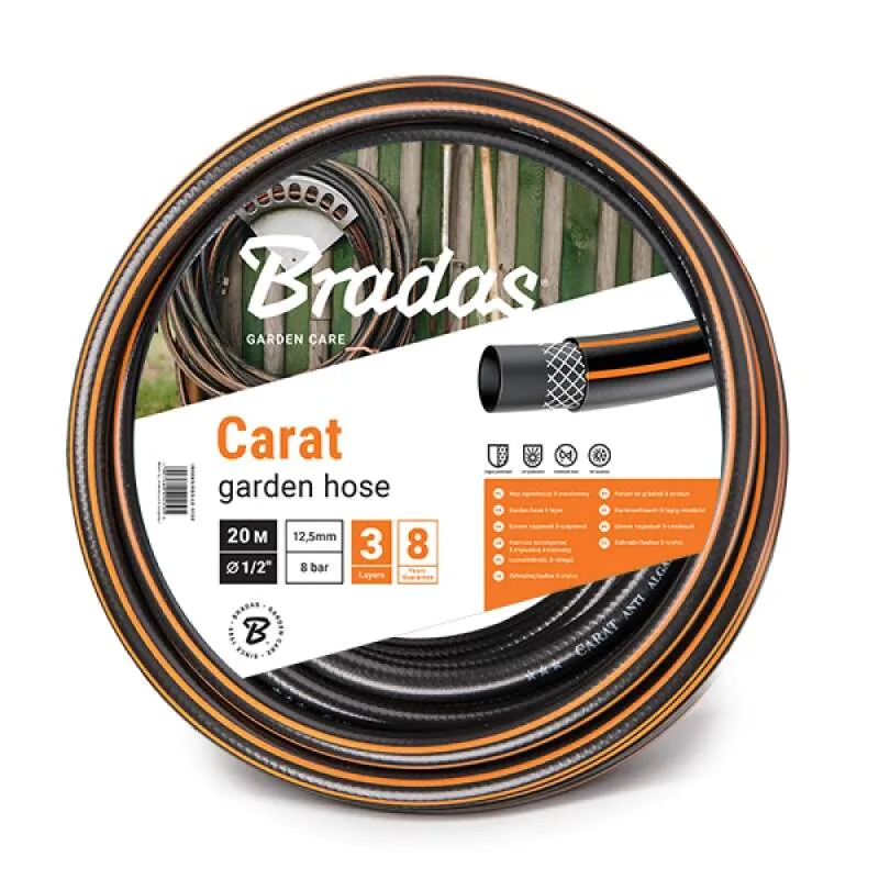 Záhradná hadica Bradas CARAT 1/2" – 20 m, 3-vrstvová