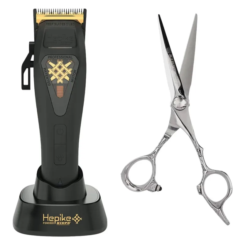 Profesionálny strihací strojček HEPIKE Clipper + nožnice KIEPE Monster Cut ZADARMO