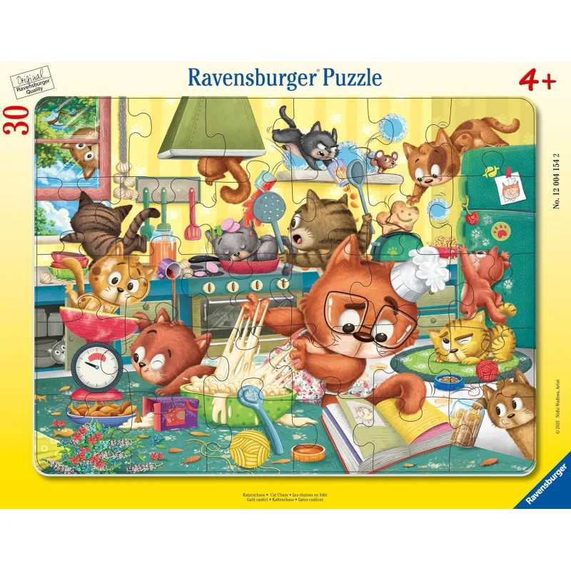 Doskové puzzle Ravensburger 30 dielikov Mačací zmätok