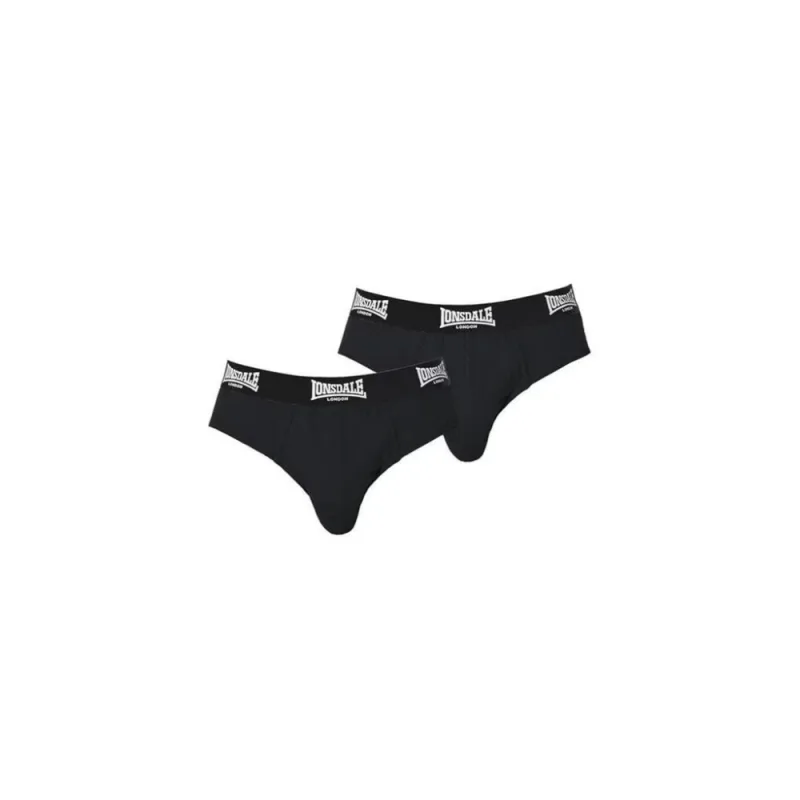 Lonsdale slipy 2 pack čierne XL